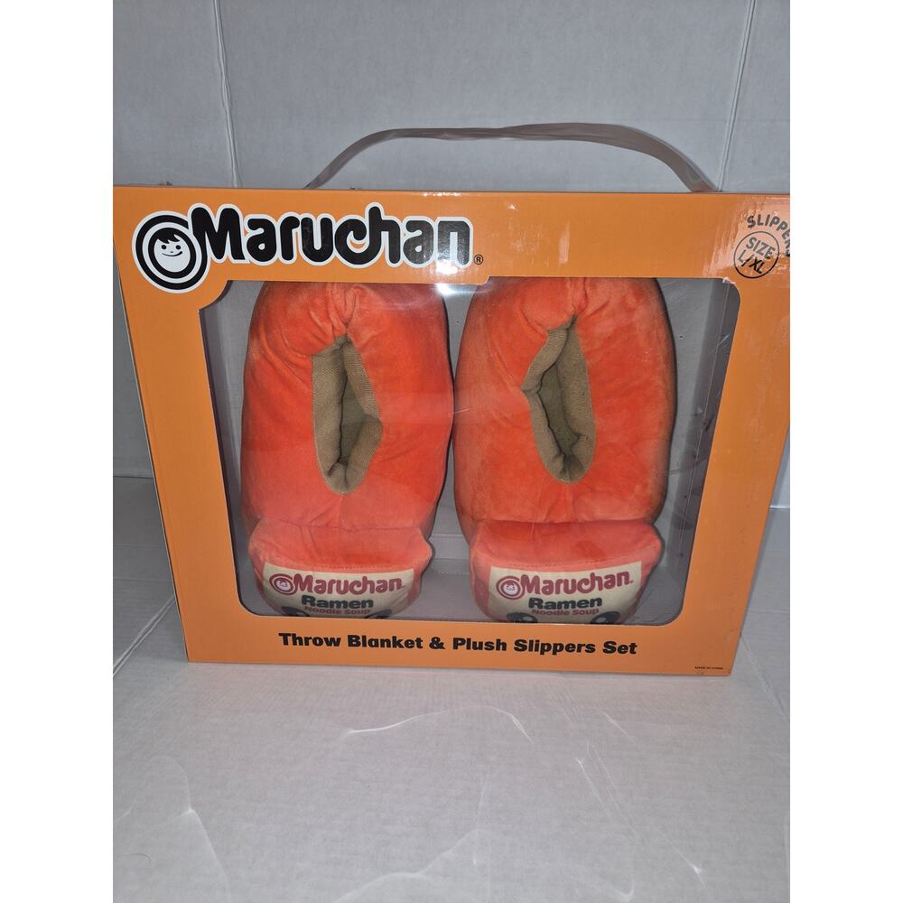 Maruchan Plush Slippers ONLY! in Box Size (XL)